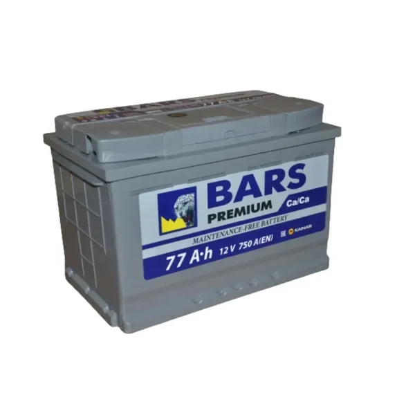 Аккумулятор BARS Premium 77Ah прямой EN750