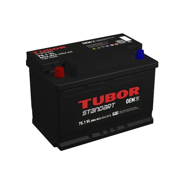 Аккумулятор TUBOR Standart 75Ah прямая EN650