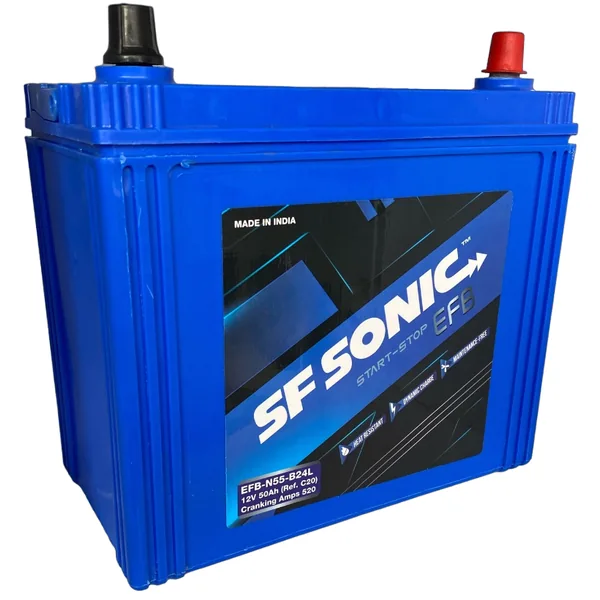 Аккумулятор SF SONIC EFB 50Ah euro тонк.кл CCA520 N55B24L