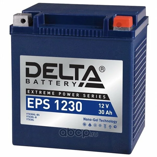 Аккумулятор DELTA EPS 1230 12V 30Ah GEL EN360