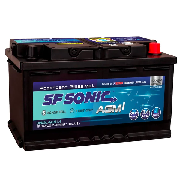 Аккумулятор SF SONIC AGM 80Ah euro CCA850