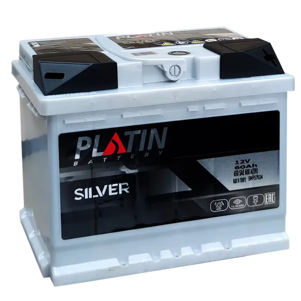 Аккумулятор PLATIN Silver 60Ah прямой EN600