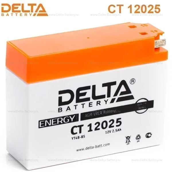 Аккумулятор DELTA CT 12025 12V 2.5Ah AGM EN40