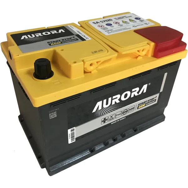 Аккумулятор AURORA AGM 70Ah CCA760 AGM 57020 L3 (L) (Юж.Корея) 260*172*225