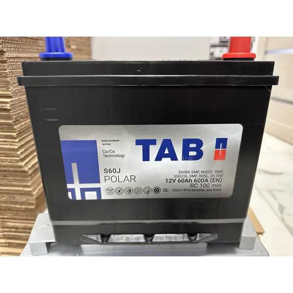 Аккумулятор TAB Polar JIS MF 60Аh euro EN600 55D23L