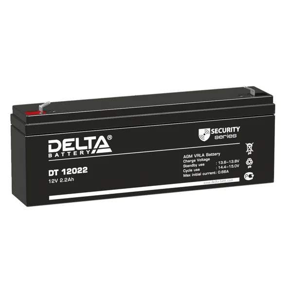 Аккумулятор DELTA DT 12022 12V 2,2Ah AGM