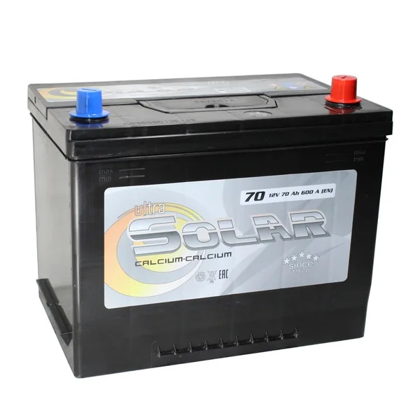 Аккумулятор ULTRA SOLAR BLACK ASIA 70 Ач 600 А (EN), обратная полярность, D26