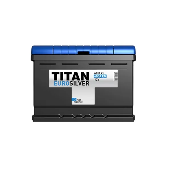 Аккумулятор TITAN Euro Silver 60Ah euro низкий EN600