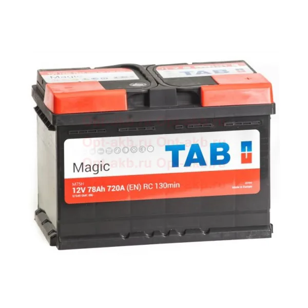 Аккумулятор TAB Magic 78Ah M75H euro моноблок EN750