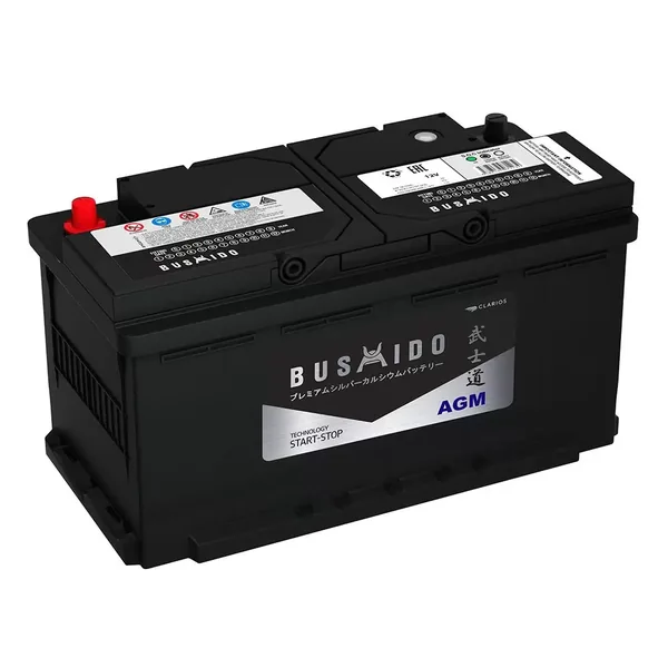 Аккумулятор BUSHIDO AGM 100Ah прямой CCA900