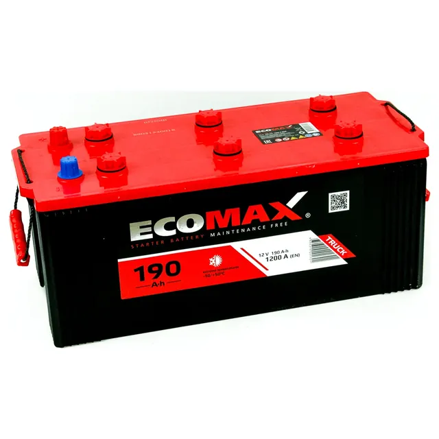 Аккумулятор EcoMax 190 Ач 1200 А (EN), прямая полярность, HB