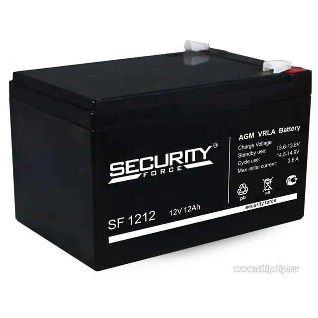 Аккумулятор Security Force 12 Ач, 151x98x94