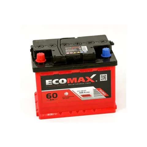 Аккумулятор EcoMax 60 Ач 500 А (EN), прямая полярность, LN2