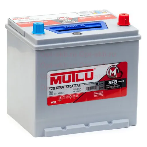 Аккумулятор MUTLU SFB M2 60 Ач 520 А (EN), обратная полярность, D23