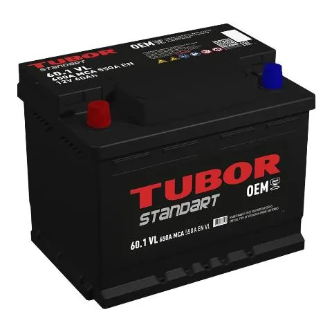 Аккумулятор TUBOR Standart 60 Ач 550 А (EN), обратная полярность, LN2