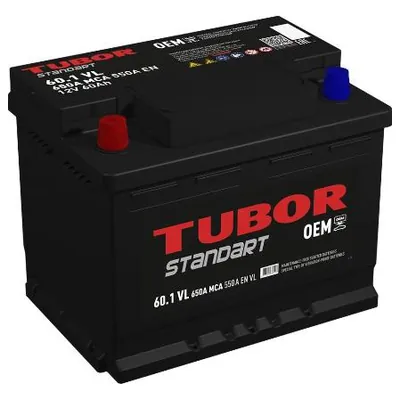 Аккумулятор TUBOR 60 Ач 550 А (EN), прямая полярность, LN2