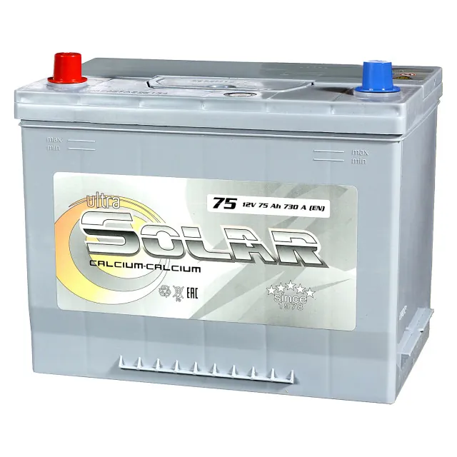 Аккумулятор ULTRA SOLAR 75 Ач 730 А (EN), прямая полярность, D26