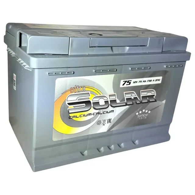 Аккумулятор ULTRA SOLAR GREY 75 Ач 730 А (EN), обратная полярность, LN3