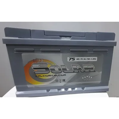 Аккумулятор ULTRA SOLAR GREY 75 Ач 730 А (EN), прямая полярность, LBN3