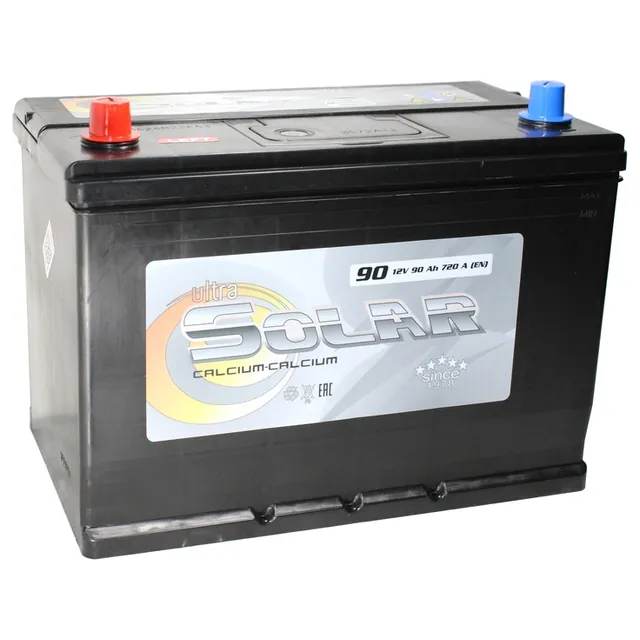 Аккумулятор ULTRA SOLAR BLACK ASIA 90 Ач 720 А (EN), прямая полярность, D31