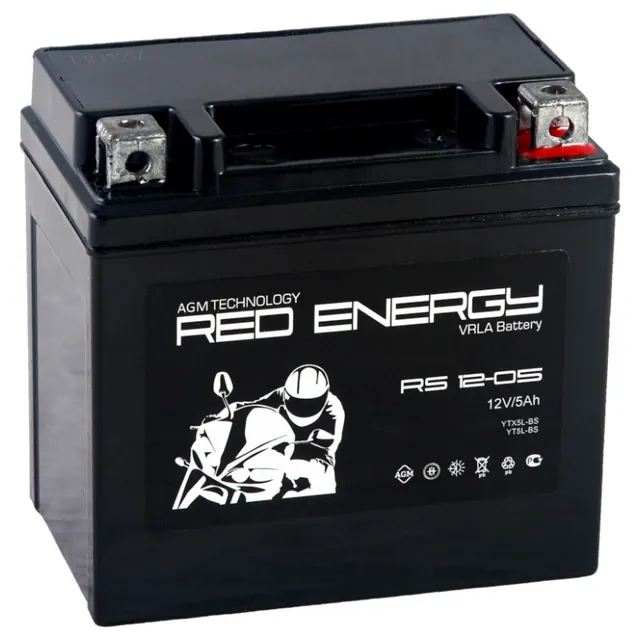 Аккумулятор RED ENERGY 4.5 Ач 85 А (EN), обратная полярность, YTX5L